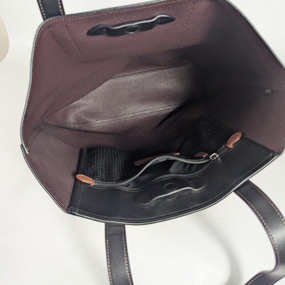 COACH Gotham Tall Tote 34 Unisex Bag Black Pebbled Leather Laptop Friendly EUC! - Picture 6 of 11